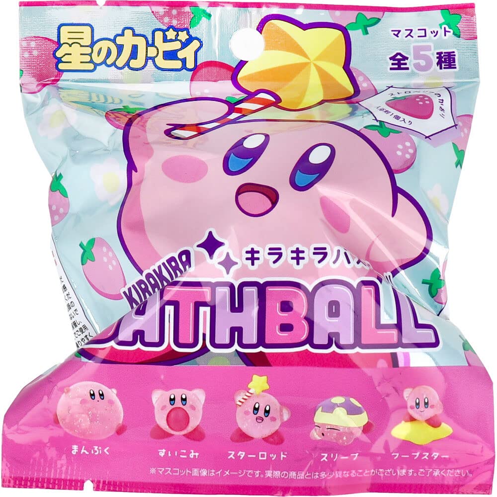 SK Japan Kirby Glitter Bath Ball Strawberry Scent 75g