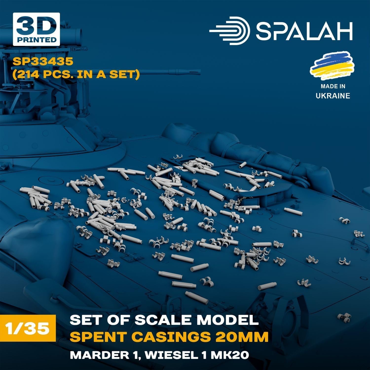 Spalah 1/35 NATO 20mm Shell Casings &amp; Belt Links 214 Pieces