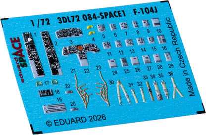 Eduard 1/72 Scale Model Parts Set for Lockheed F-104J with 3D Decals
