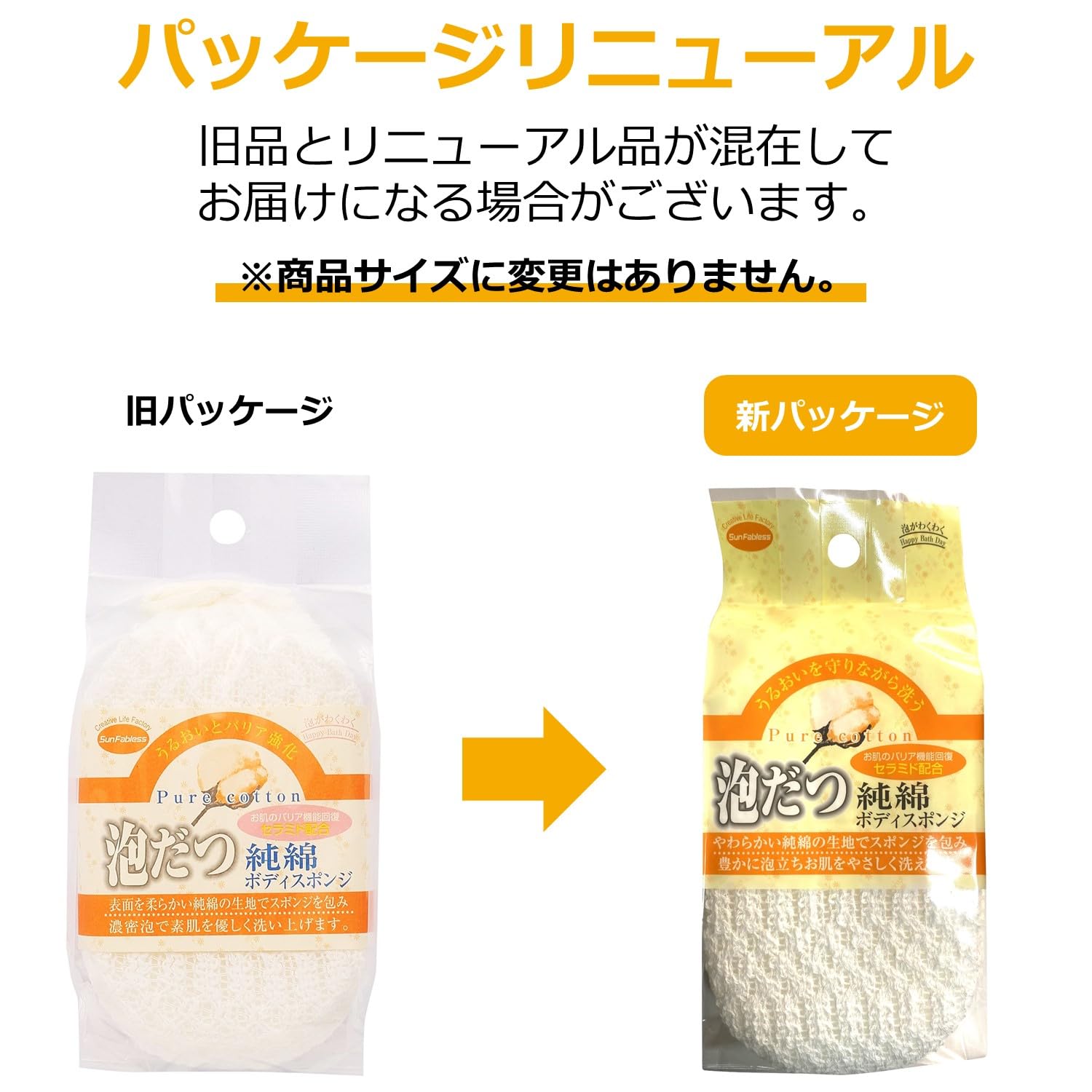 Sanfabres Foaming Pure Cotton Sponge for Gentle Cleansing