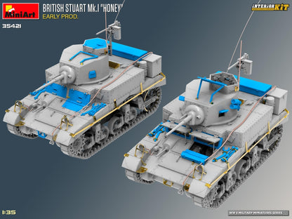Miniart 1/35 Scale Model British Stuart Mk.1 Honey Early Production Kit