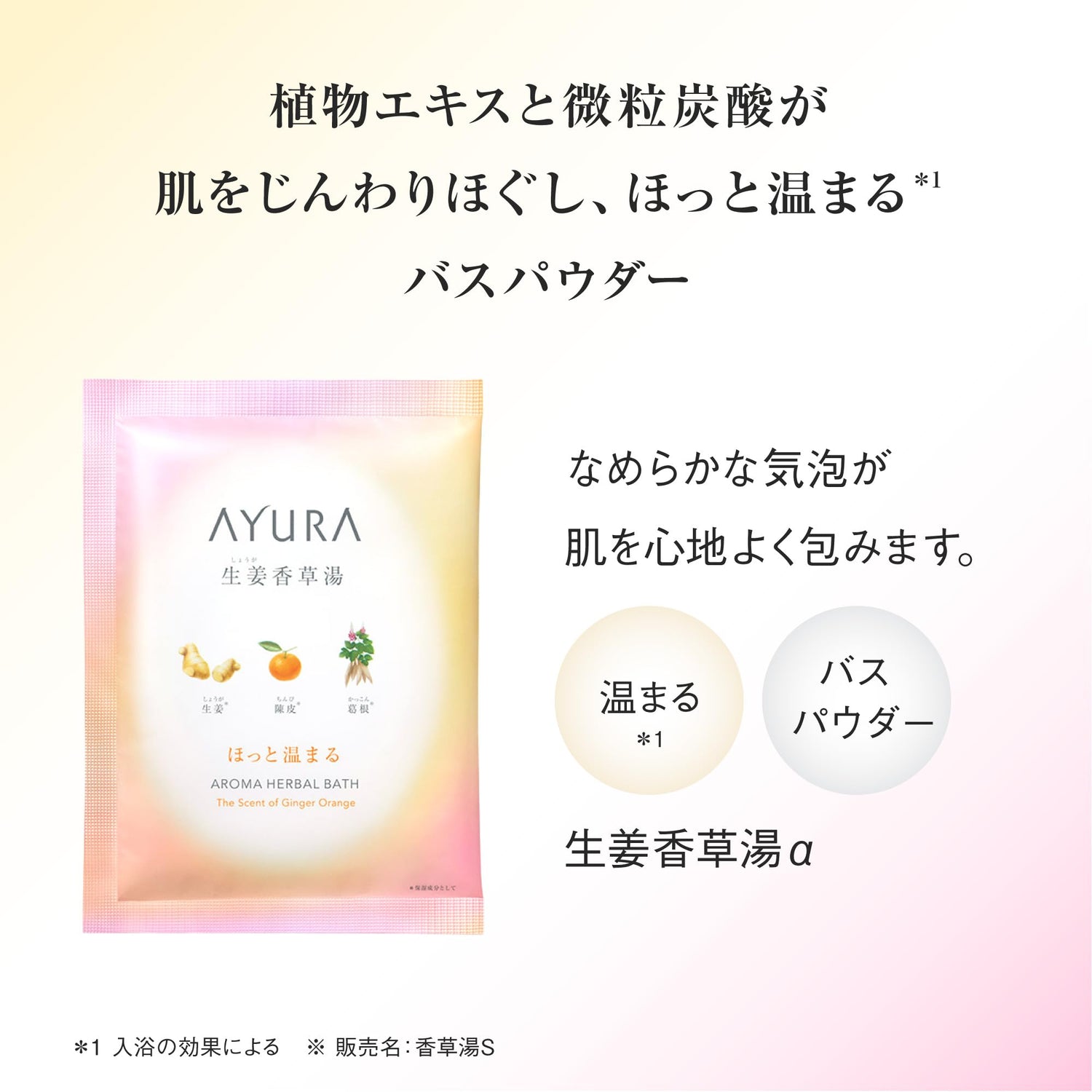 AYURA Ginger Herbal Bath Powder 40g for Relaxing Soak