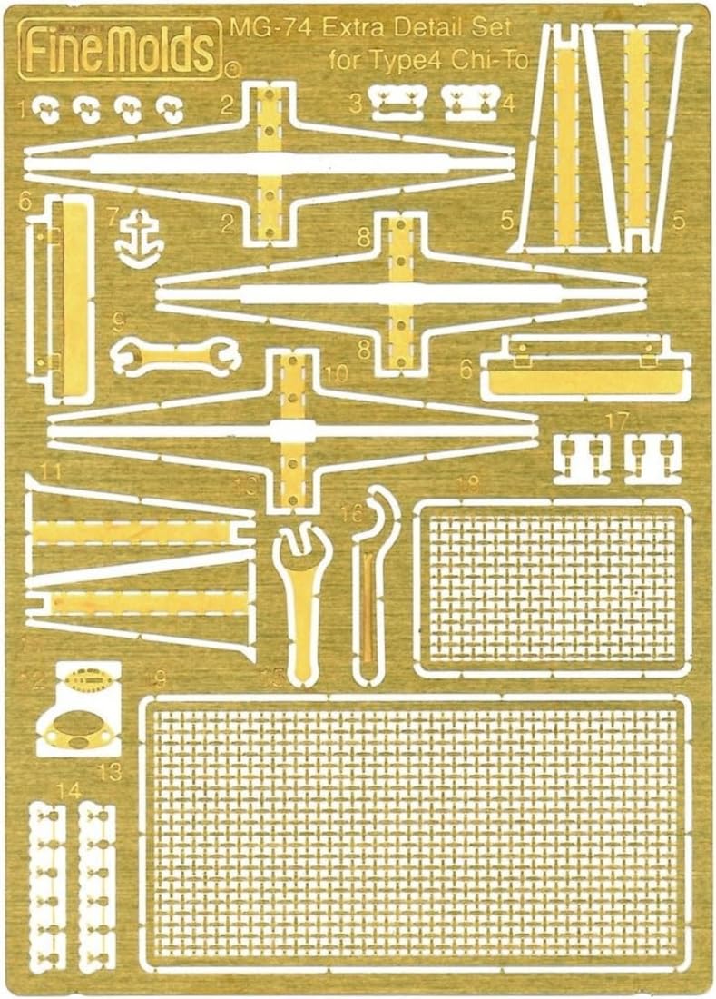 FineMolds 1/35 Military Accessory Etching Parts for Type 4 Medium Tank