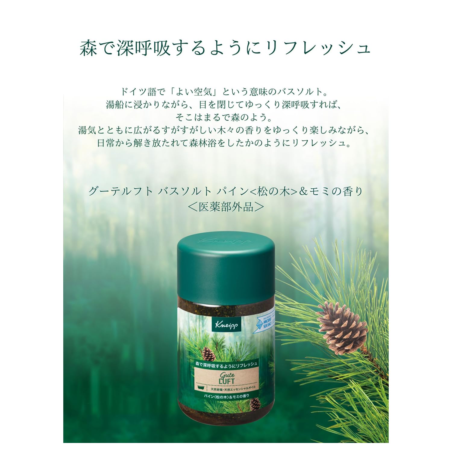 Kneipp Bath Salt Good Night Pine and Fir Scent 850g