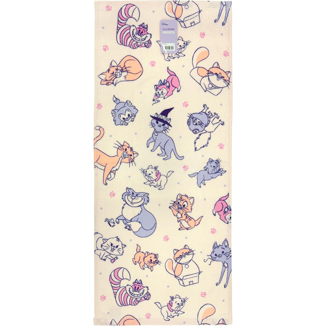 Hayashi Disney Cutie Cat Face Towel, Approx. 34 × 80 cm