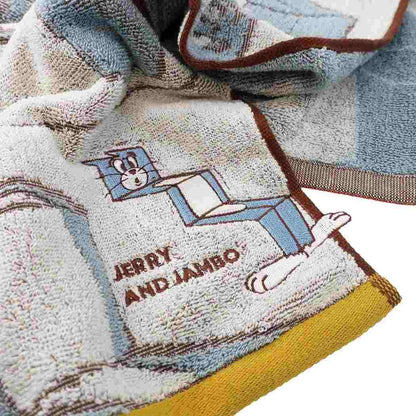 Marushin Face Towel Tom and Jerry Embroidered Cotton Antimicrobial 2 Sizes