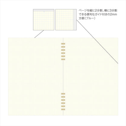 Kleid Notebooks B6 Olive 2mm Grid Paper for Creative Notes