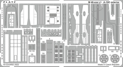 PLATZ 1/48 A-10C Thunderbolt II Etching Parts for Model Kits