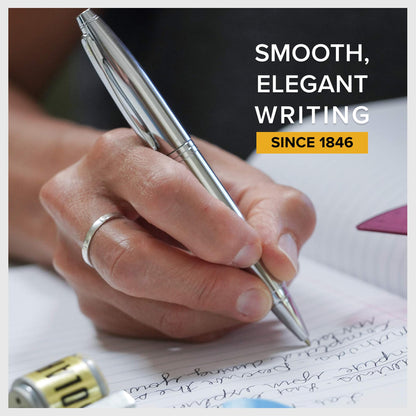 CROSS Pure Chrome Ballpoint Pen Smooth Writing Experience