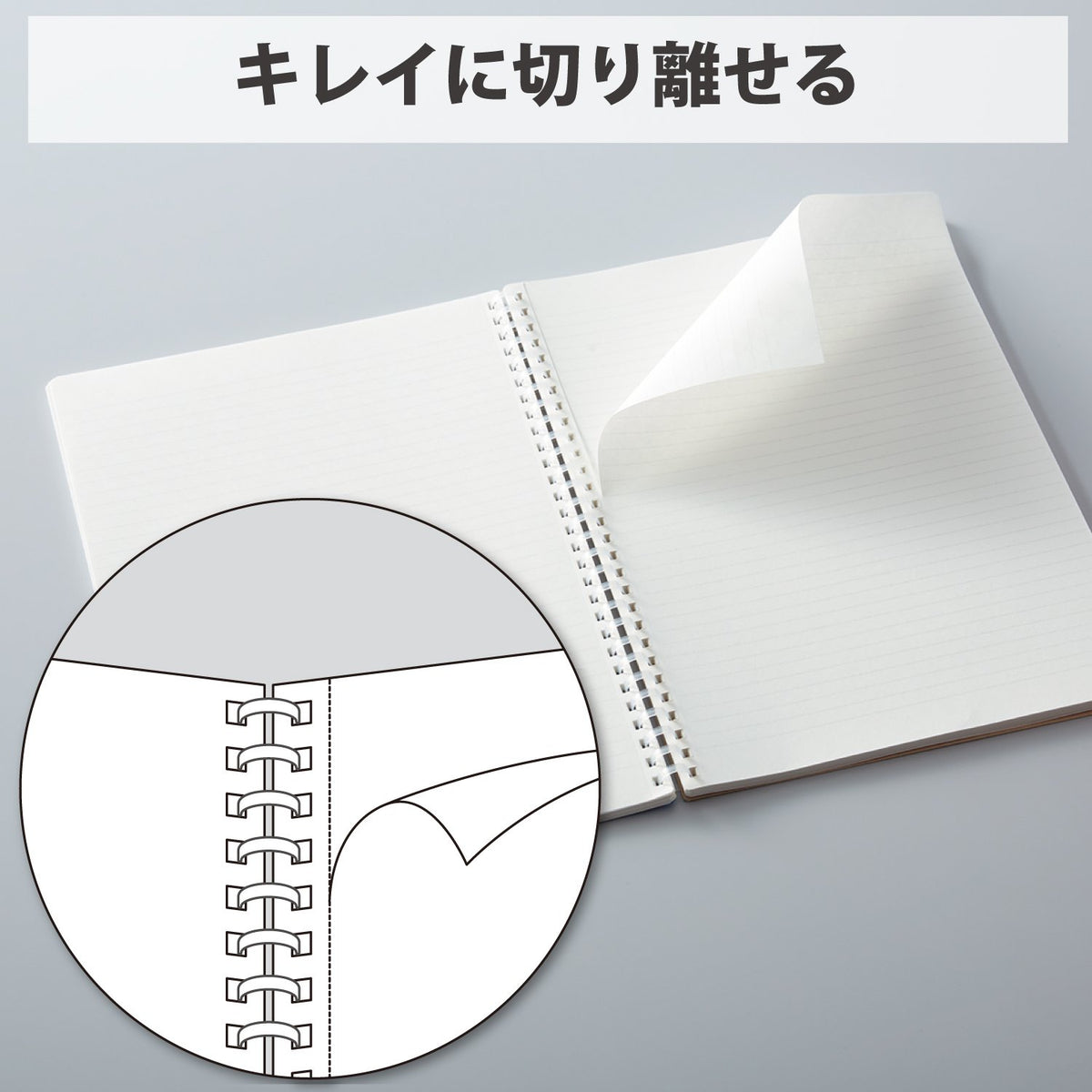 KOKUYO Soft Ring Notebook Clear 80 Sheets Semi B5 B Rule