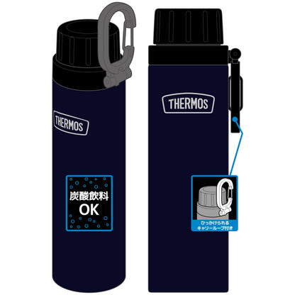 THERMOS Outdoor Series Insulated Carbonated Beverage Bottle 500ml Midnight Blue