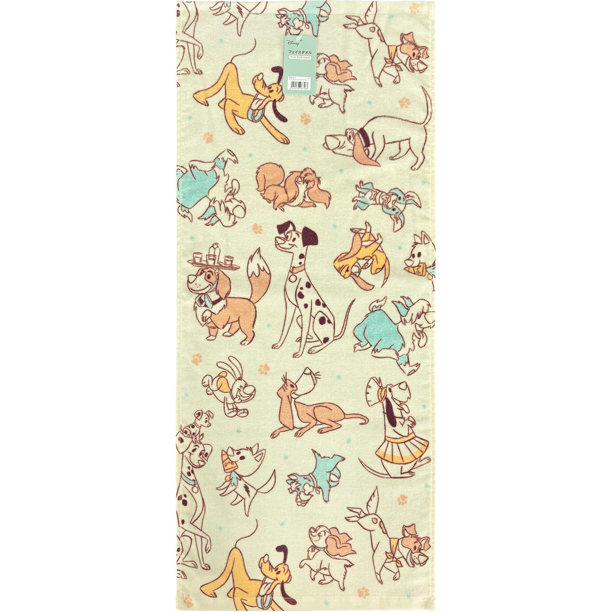 Hayashi Face Towel Disney Cute Dog 34x80cm Soft and Absorbent