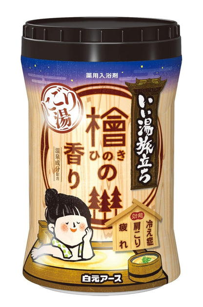 Iiyu Tabidachi Relaxing Bath Powder with Hinoki Scent 600g