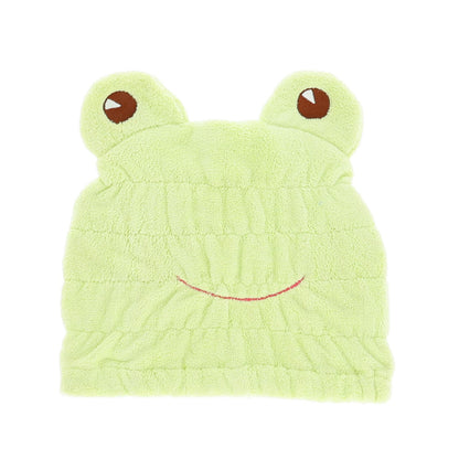 Marushin Kids Swimming Towel Cap with Frog Design for Quick Drying