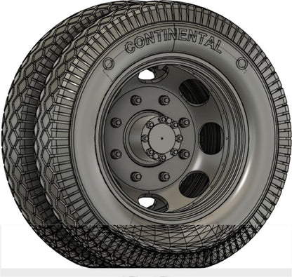 Red Bear Design 1/35 German 3t 4x2 Truck Wheel Set for Model Kits