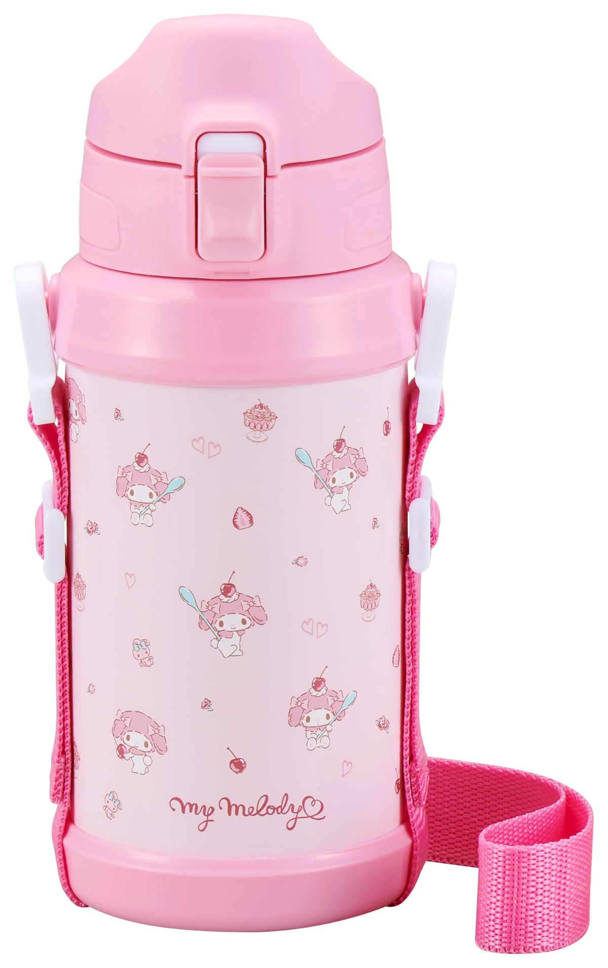 OSK Stainless Steel Water Bottle 600ml with Shoulder Strap