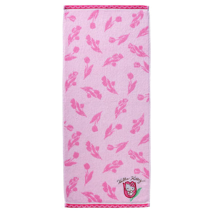 Marushin Face Towel Hello Kitty Bloom Kitty 100% Cotton Antimicrobial