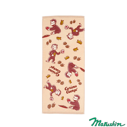 Marushin Face Towel Set Featuring Curious George Delicious Sweets