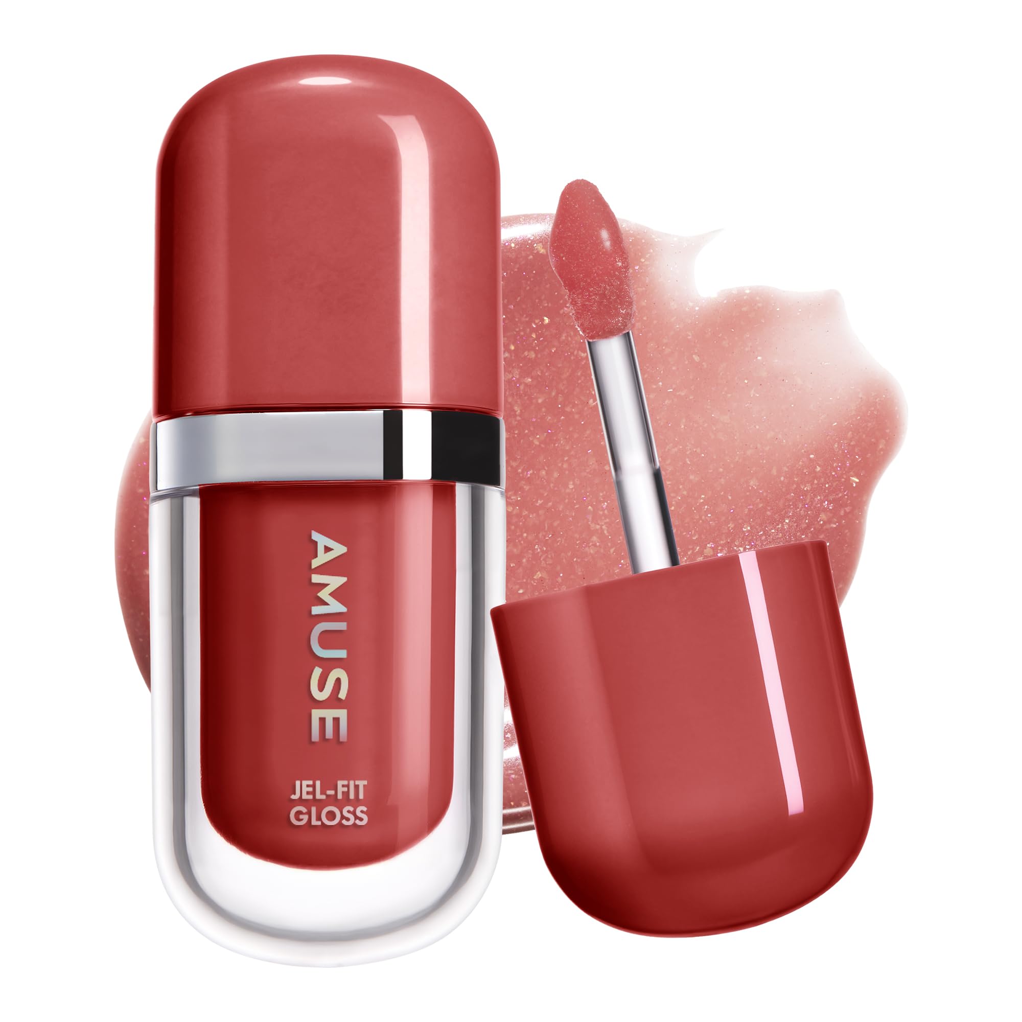 AMUSE Gel Fit Gloss Plump Lip Gloss 12 Colors for Moisturized Shine