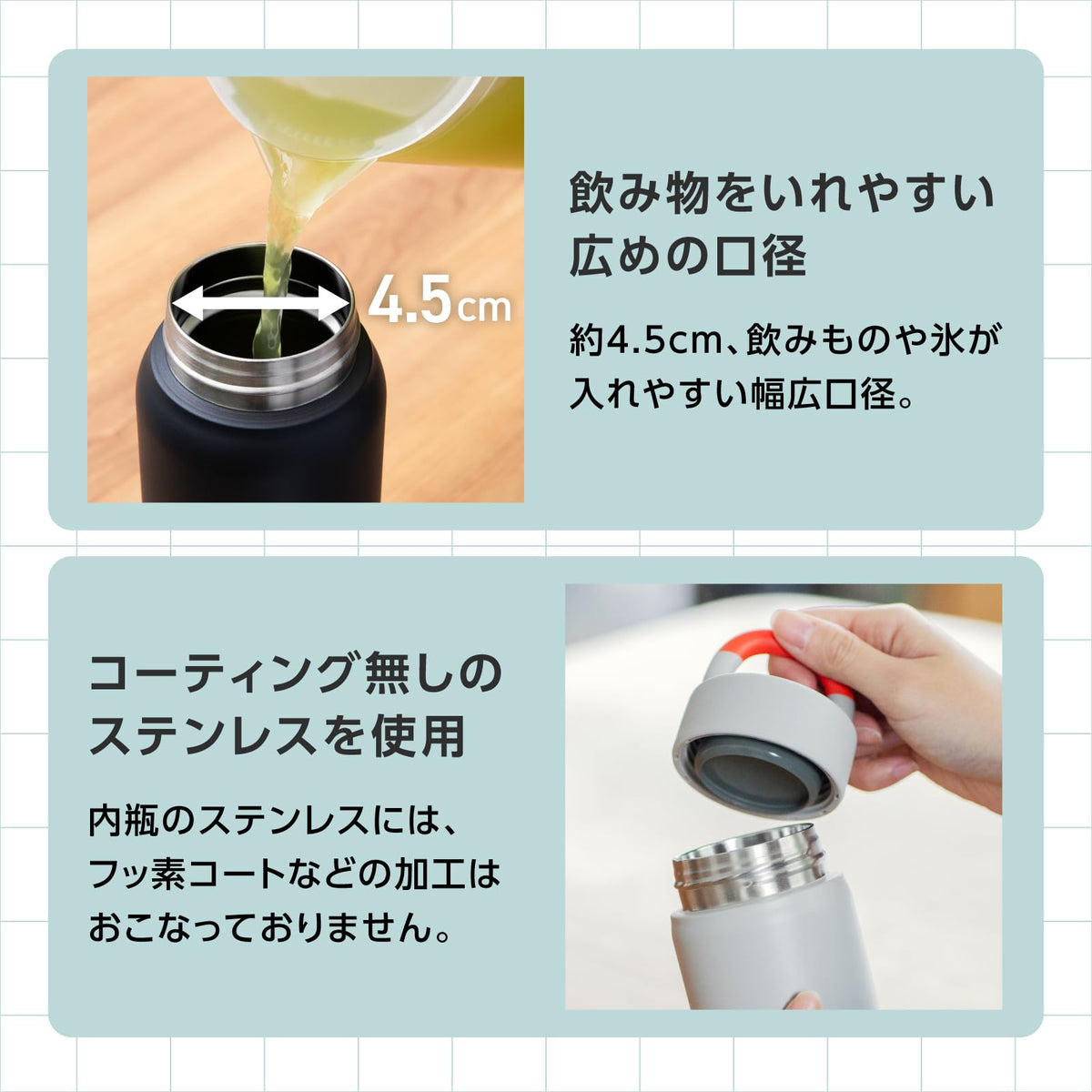 Peacock Insulated Water Bottle with Handle 1000ml Dark Navy
