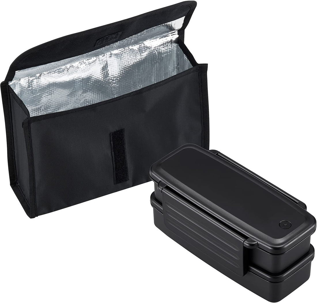 OSK Two-Tier Lunch Box with Insulated Case for Japanese Meals