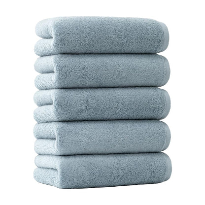 Iris Plaza Smart Yell Face Towel Set Soft and Absorbent 5-Pack Blue Gray