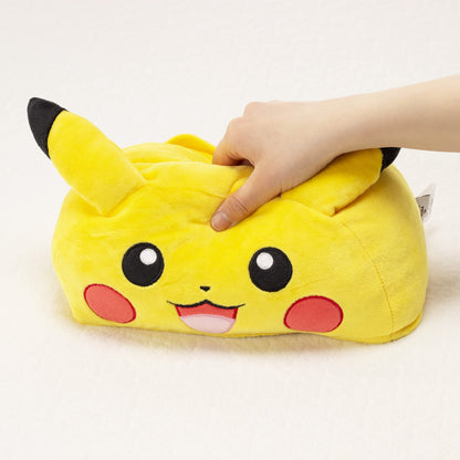 MORIPiLO Pikachu Face Tissue Case Microfiber 26x16x14cm Yellow