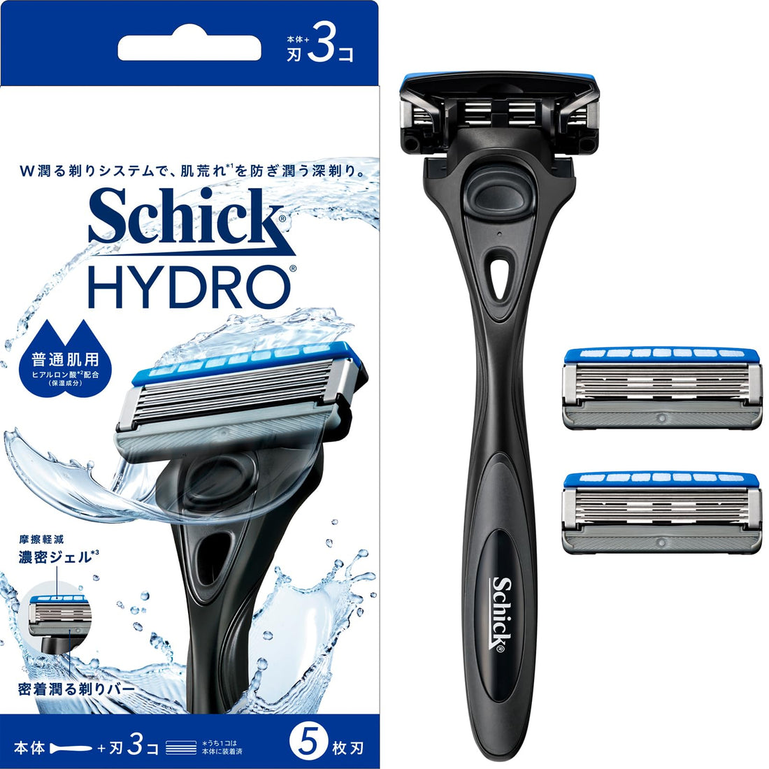 Schick Hydro Razor for Normal Skin with 3 Blades for Men