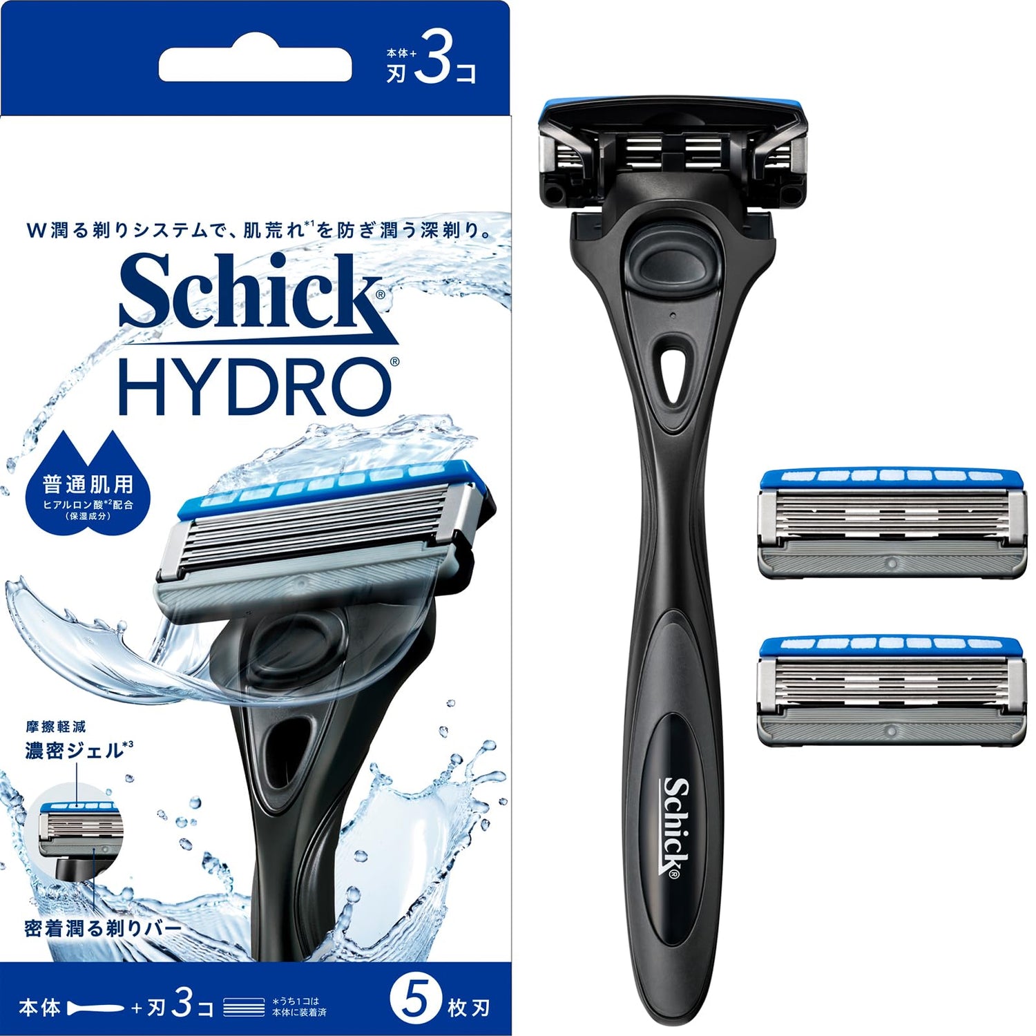 Schick Hydro Razor for Normal Skin with 3 Blades for Men