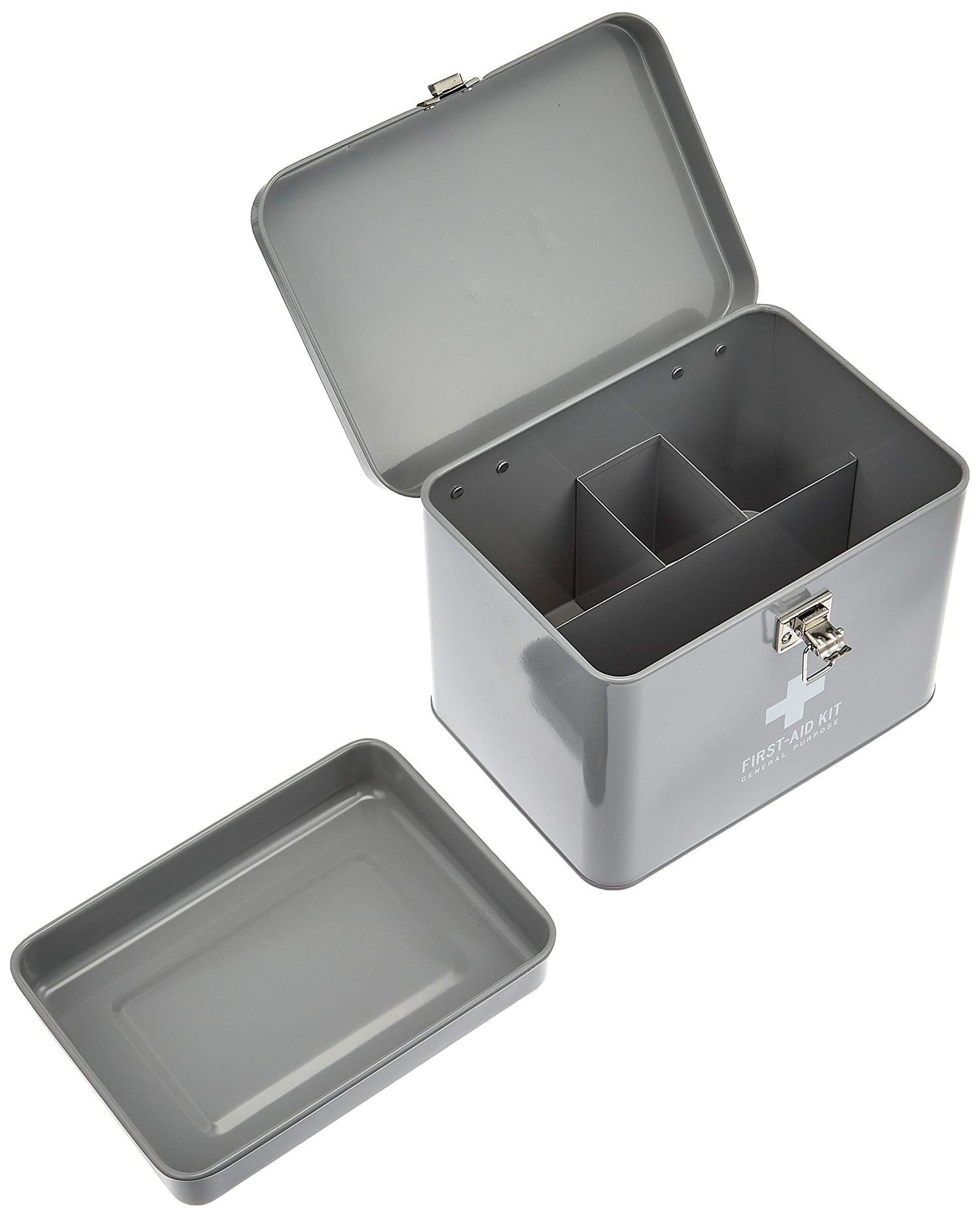 Kijapan Stylish Gray First Aid Kit with Dividers and Tray MEDHICO Medium Size