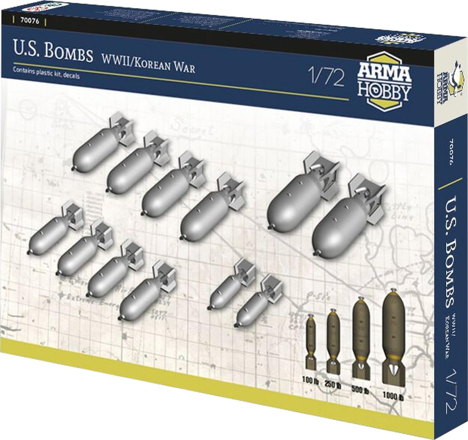 Arma Hobby 1/72 WWII American Bomb Set Model Parts