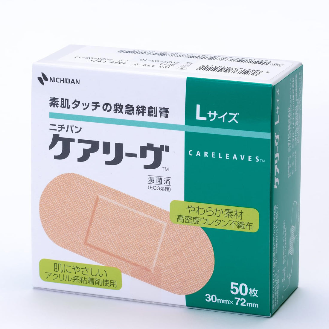 NICHIBAN Care Leave L Size 30x72mm 50 Sheets for Everyday Use