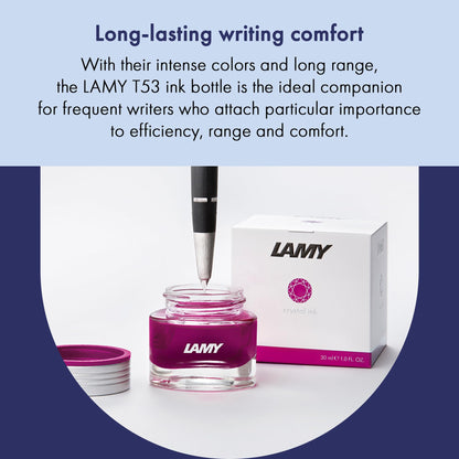 LAMY Crystal Rose Quartz Bottle Ink 30ml for Smooth Writing