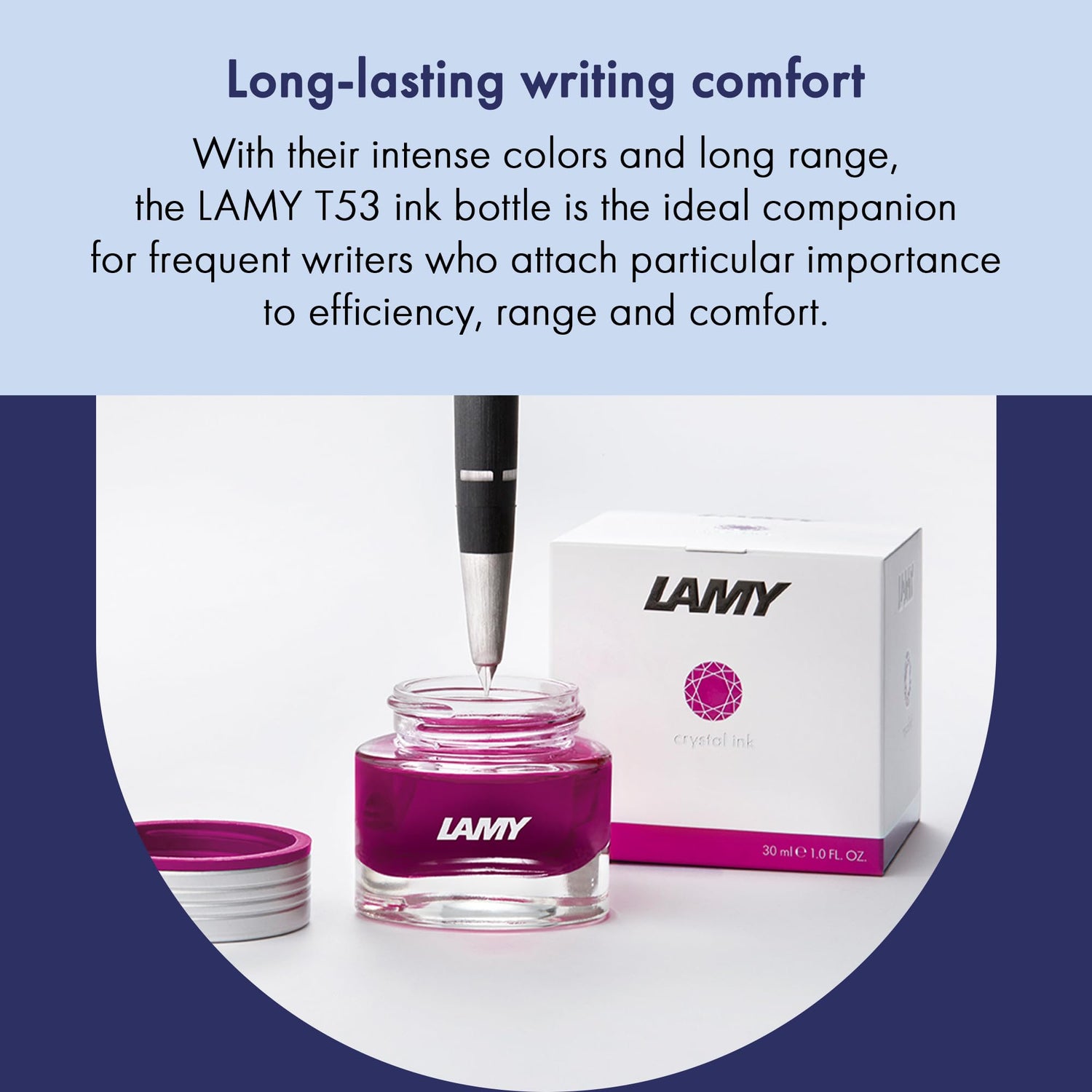 LAMY Crystal Obsidian Ink Bottle 30ml for Smooth Writing