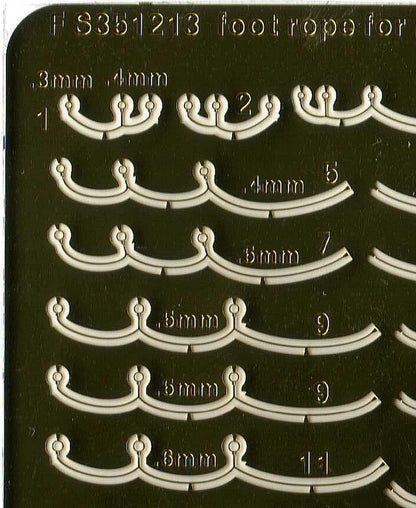 Five Star Model 1/350 Etched Footrope Parts for Ship Models