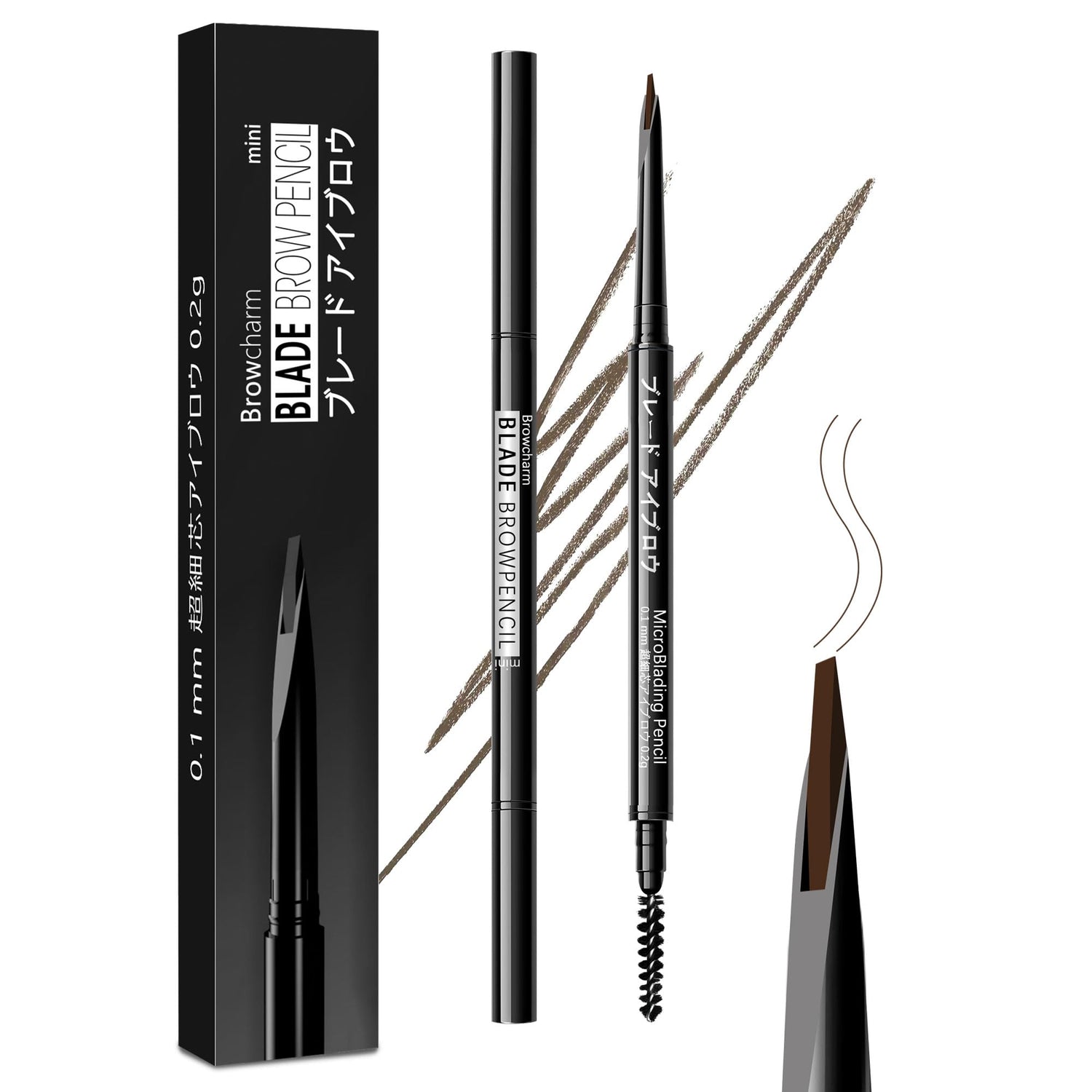 Maksure Eyebrow Pencil Ultra-Fine Waterproof Long-Lasting Dark Brown