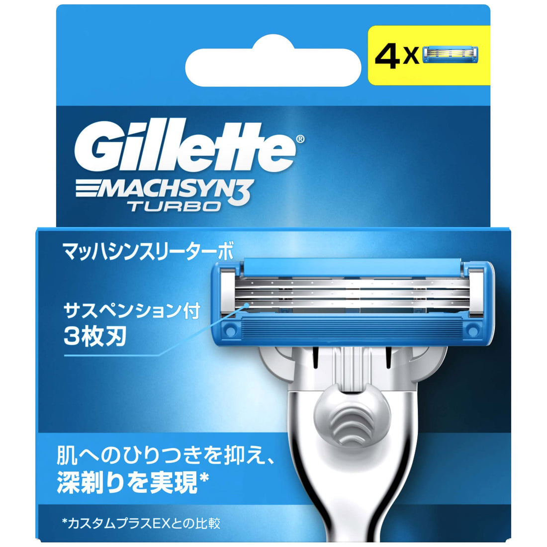 Gillette Mach3 Turbo Razor Replacement Blades 4 Count