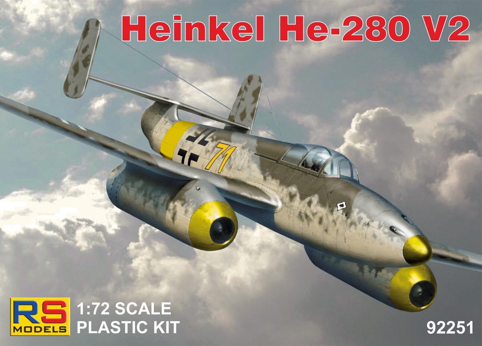 RSModel 1/72 Scale Heinkel He-280 V2 Plastic Model Kit