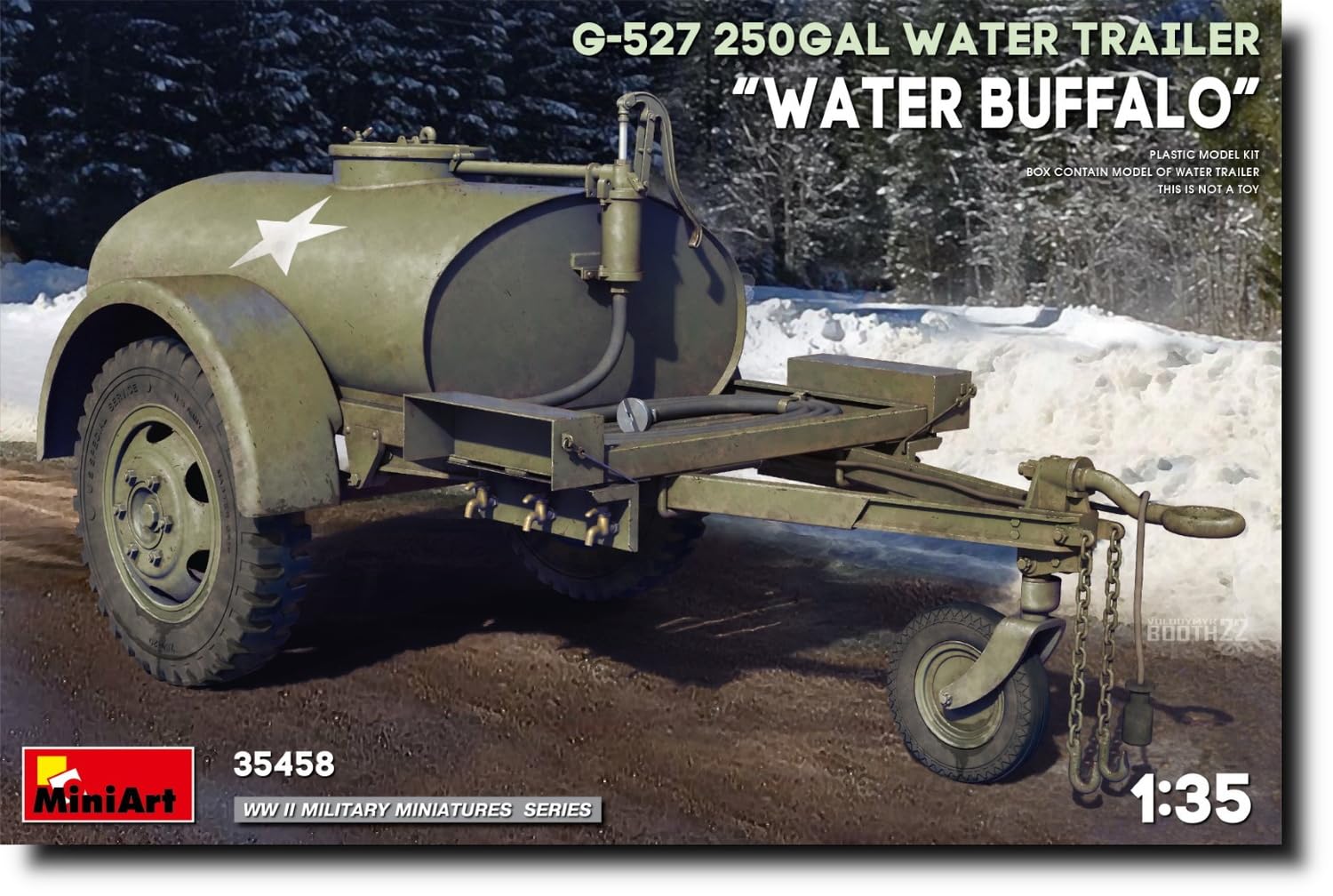 Miniart 1/35 Scale Water Buffalo Trailer Model Kit