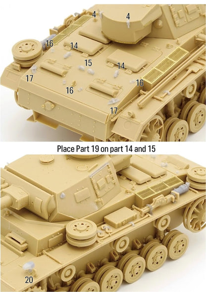 BSK Model 1/35 German Panzer III Detail Set for Model Kits