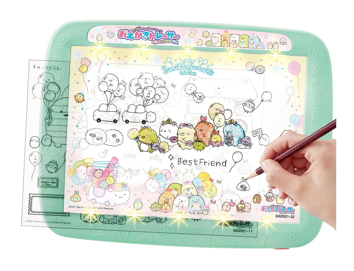 AGATSUMA Sumikko Gurashi Drawing Tracer Plastic Emerald Green