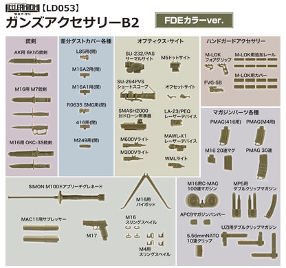 TOMYTEC 1/12 Little Armory LD053 Gun Accessory B2 Unpainted Kit
