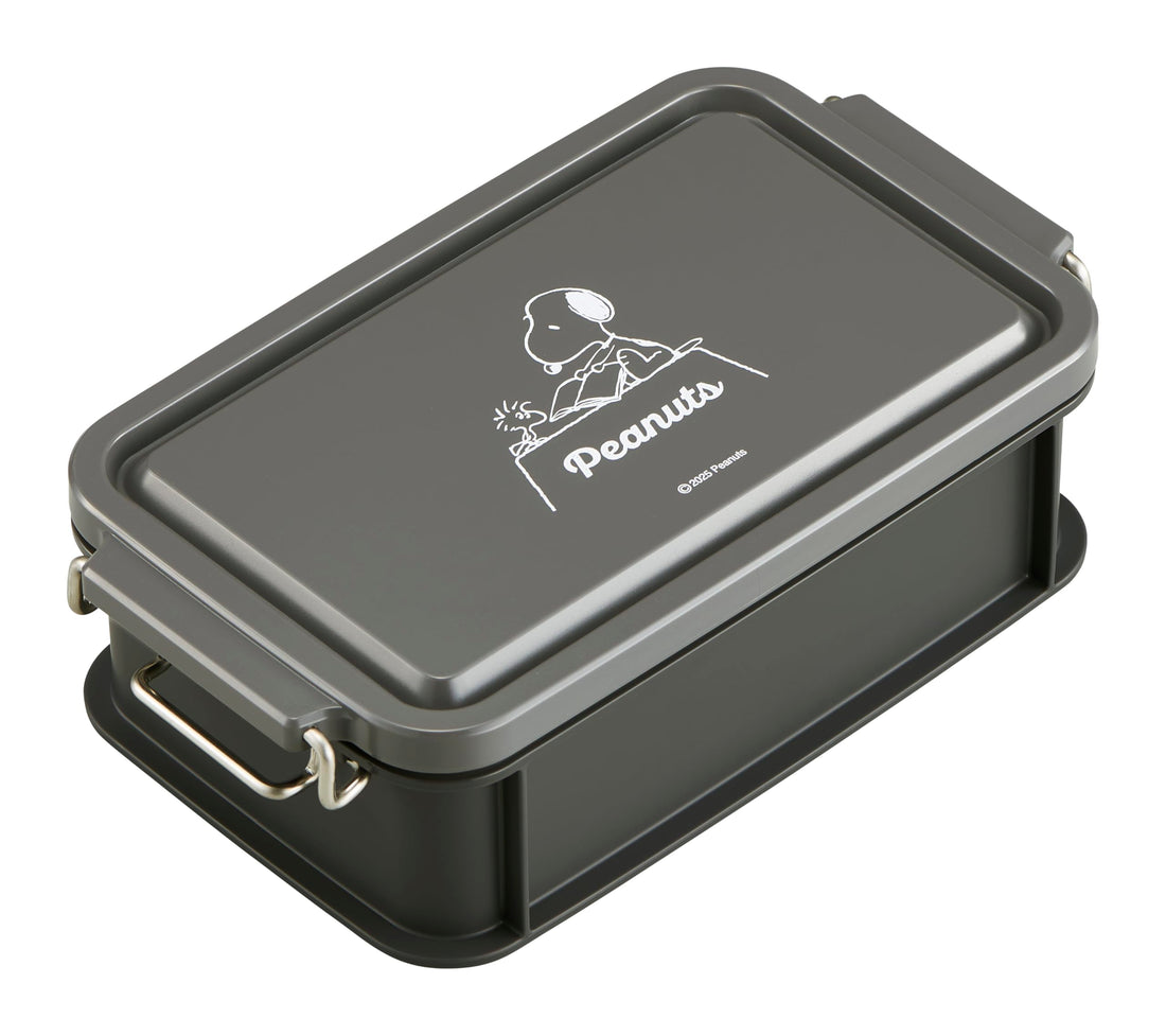 OSK Container Lunch Box with Dividers Snoopy Black 600ml