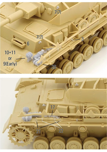 BSK Model 1/35 German Panzer IV Tank Detail Set for Scale Models
