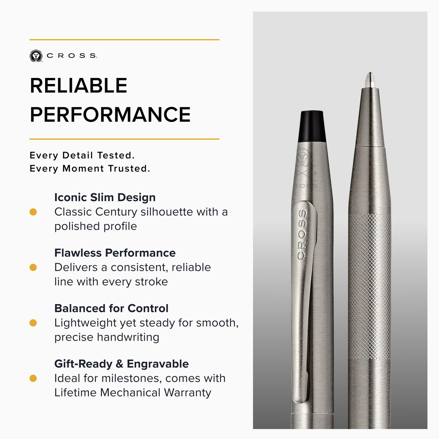 Cross Classic Century Titanium Gray Premium Gift Box Ballpoint Pen