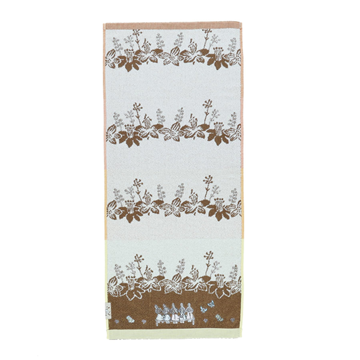 Marushin Face Towel Moomin Jute Flower Organic Cotton 100% Antibacterial