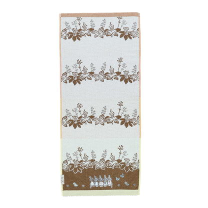 Marushin Face Towel Moomin Jute Flower Organic Cotton 100% Antibacterial