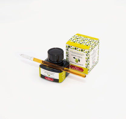 Jacques Herbin Scented Ink 30ml for Fountain and Glass Pens Lemon Green