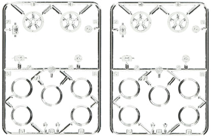 Asuka Model 1/24 Orange Wheels A Style Chrome Type Model Parts