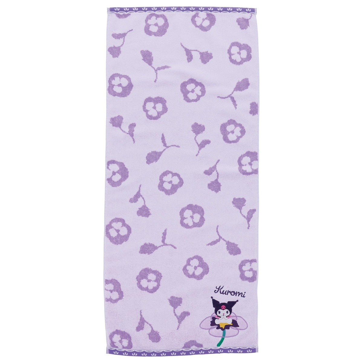 Marushin Face Towel Featuring Sanrio Kuromi Design